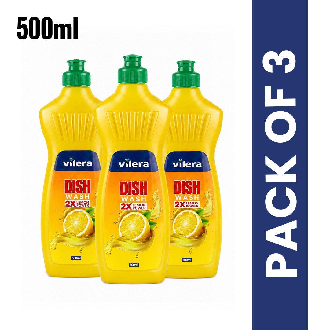 Vilera — Dish Wash Liquid 500ML — Pack 0f 3